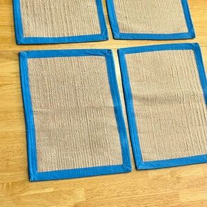 PLACEMATS set of 4 Vintage/ contemporary  / Country 14” by 19”🌹Teal / Tan🌷